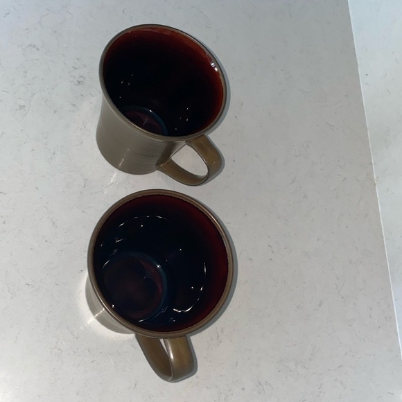 Toki Japan Hand Made Mug Ceramic Glazed Brown Black Set of 2 - Picture 8 of 10
